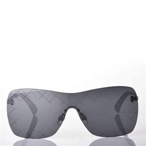 chanel shield runway sunglasses replica|CHANEL Shield Runway Sunglasses 4215 Silver .